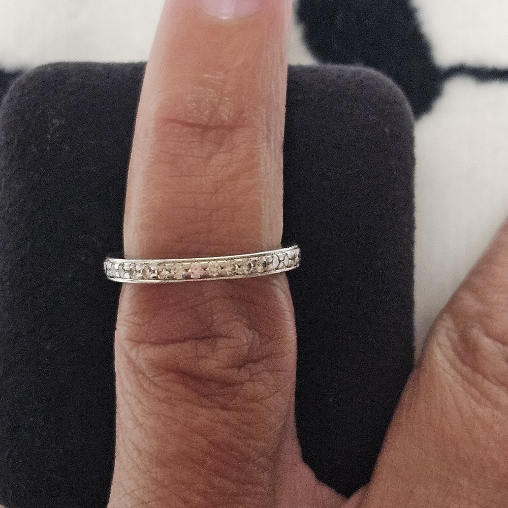 Tiffany & Co Platinum & Diamond Eternity Band - Sz 4
